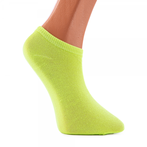 Σετ 3 ζευγάρια παιδικές κάλτσες  φούξια μωβ ανοίχτο πράσινο, 6 - Kalapod.gr